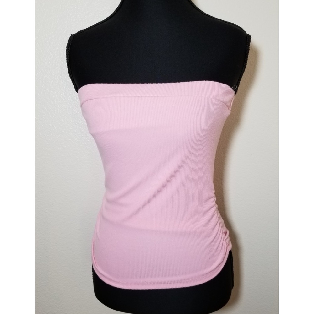 Starlett Womens Small Pink Knit Ribbed Tube Top Boho Festival Coachella NWT